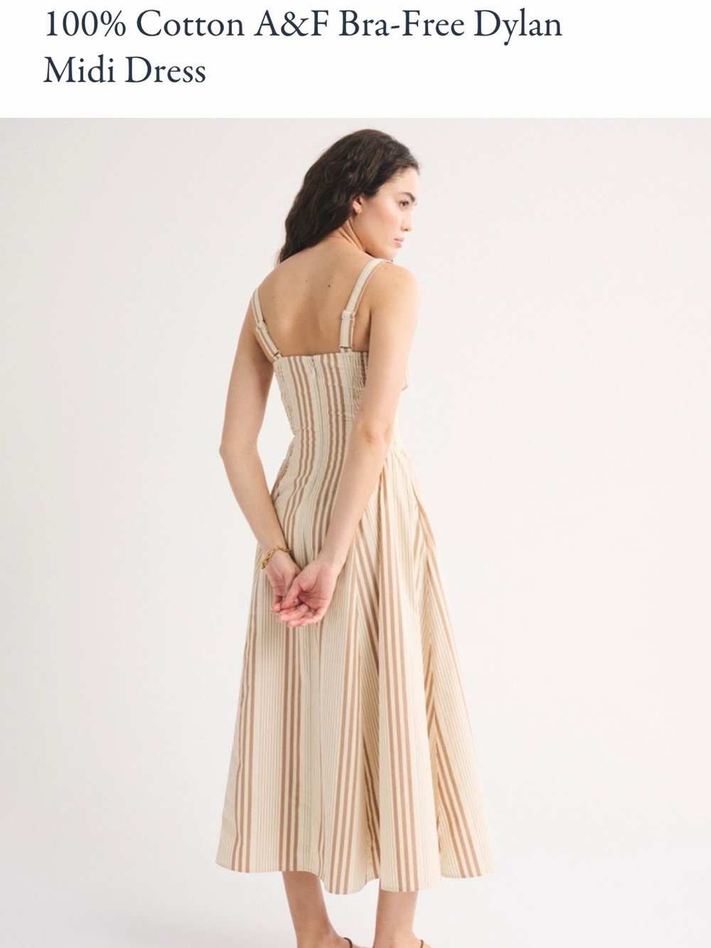 Abercrombie XS Petite Cotton Midi Dress - Picture 3 of 5